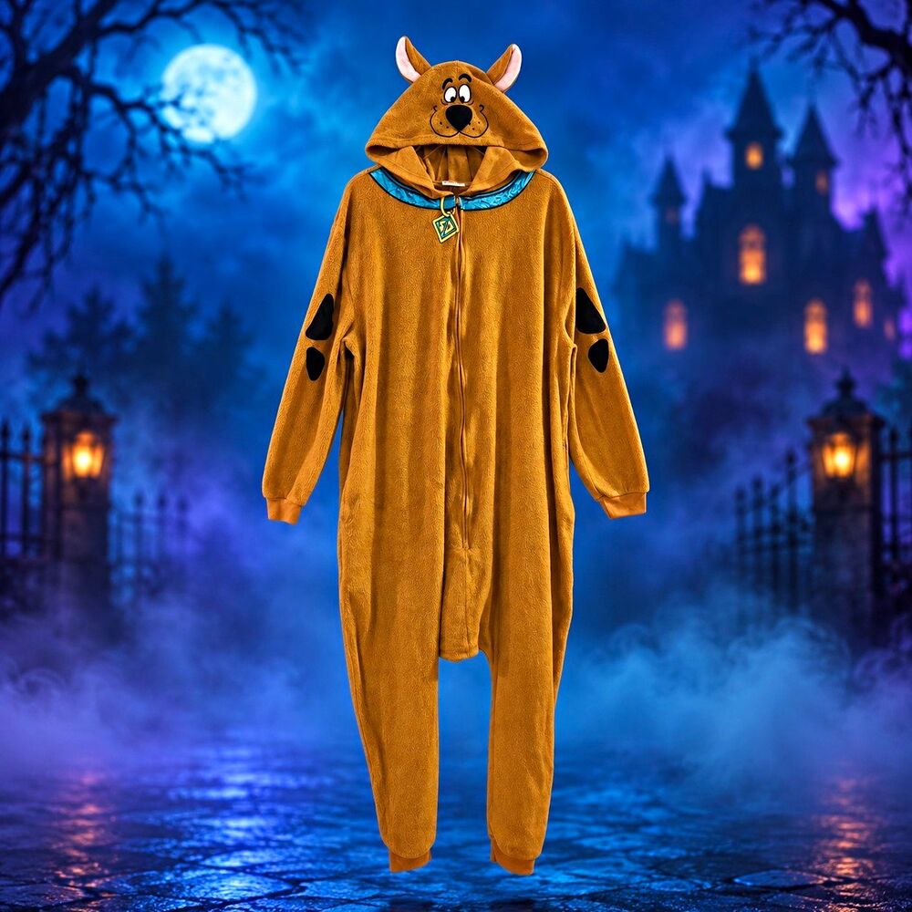 Scooby-Doo Adult One Size OSFM Hooded Union Suit Jumpsuit Halloween Costume C108